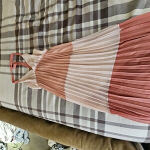 Womens Pink and Cream Dress